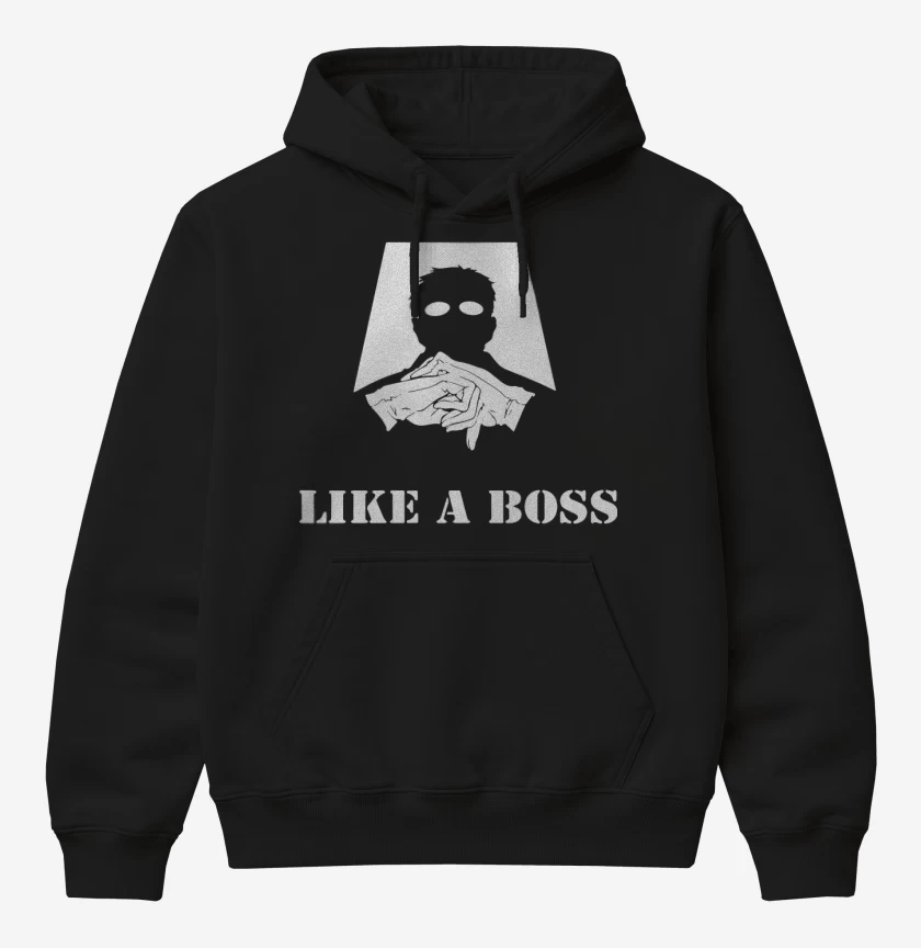 Poleron Canguro básico Negro de Like a boss