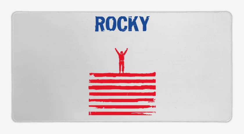 Mouse pad Gamer Blanco de Rocky Bandera