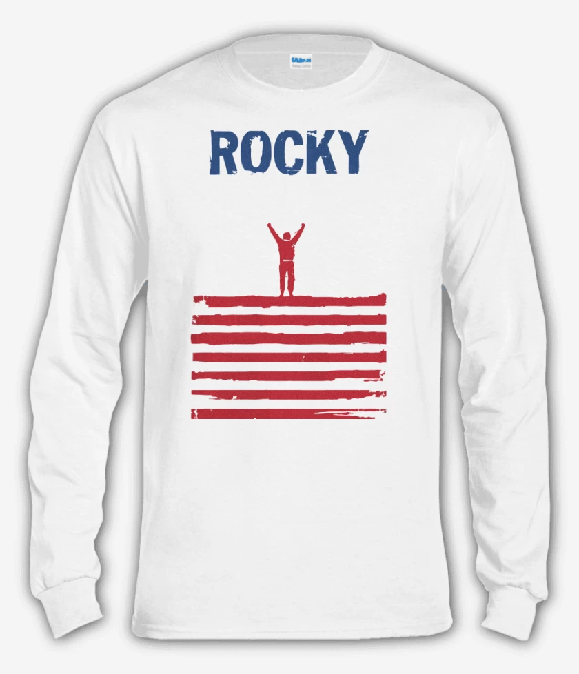 Polera manga larga Blanco de Rocky Bandera
