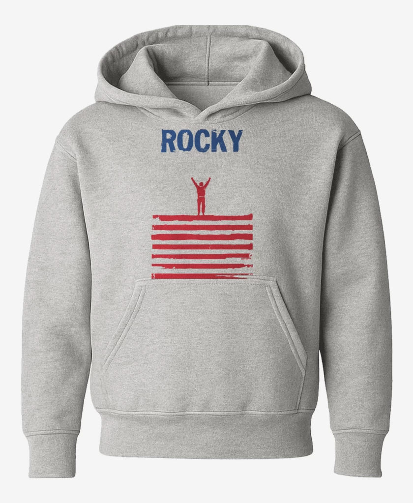 Poleron de niño Gris Melange de Rocky Bandera