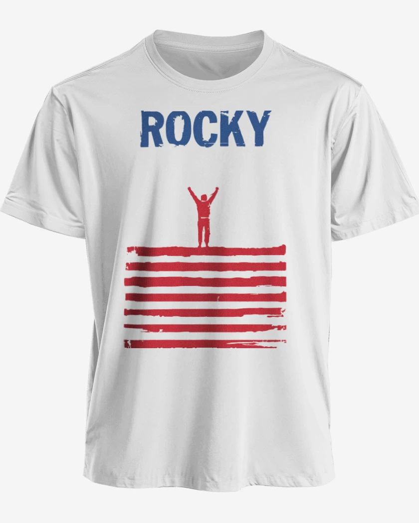 Polera premium Blanco de Rocky Bandera