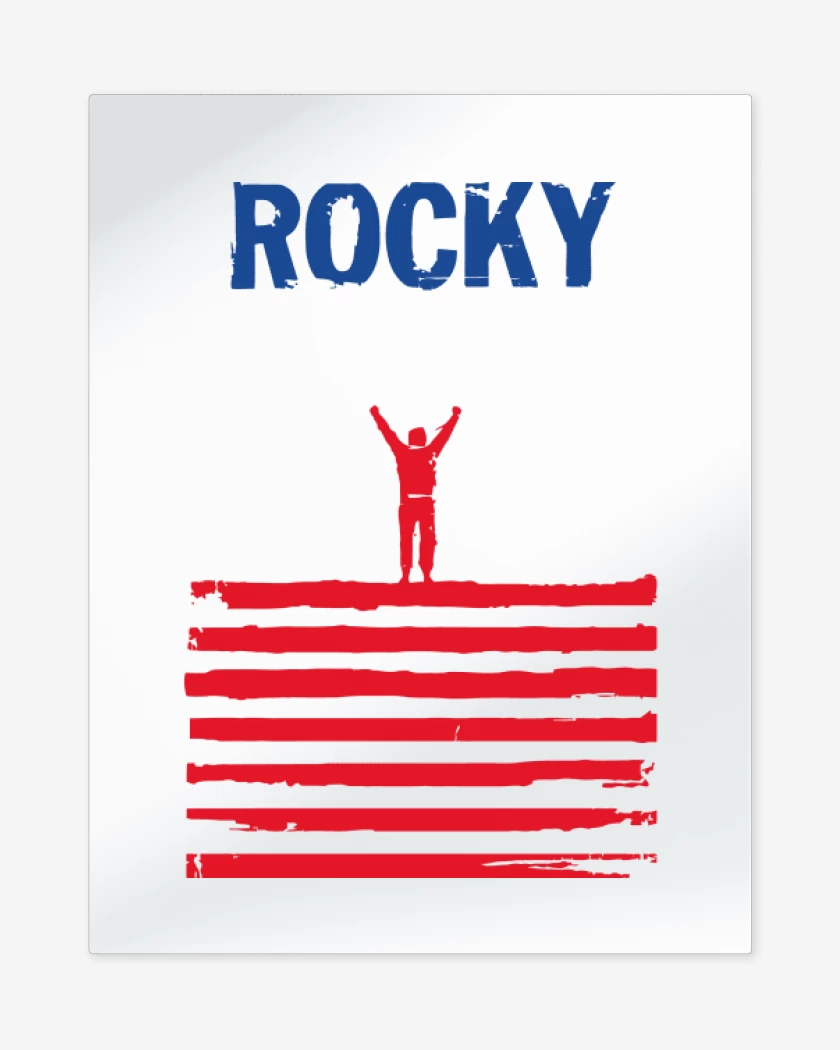Print metalico Blanco de Rocky Bandera