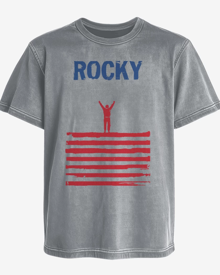 Polera desgastada Rocky Bandera