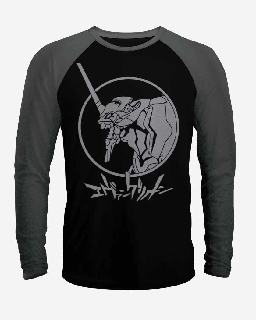 Polera Raglan Negro / Negro Heather de Eva 2