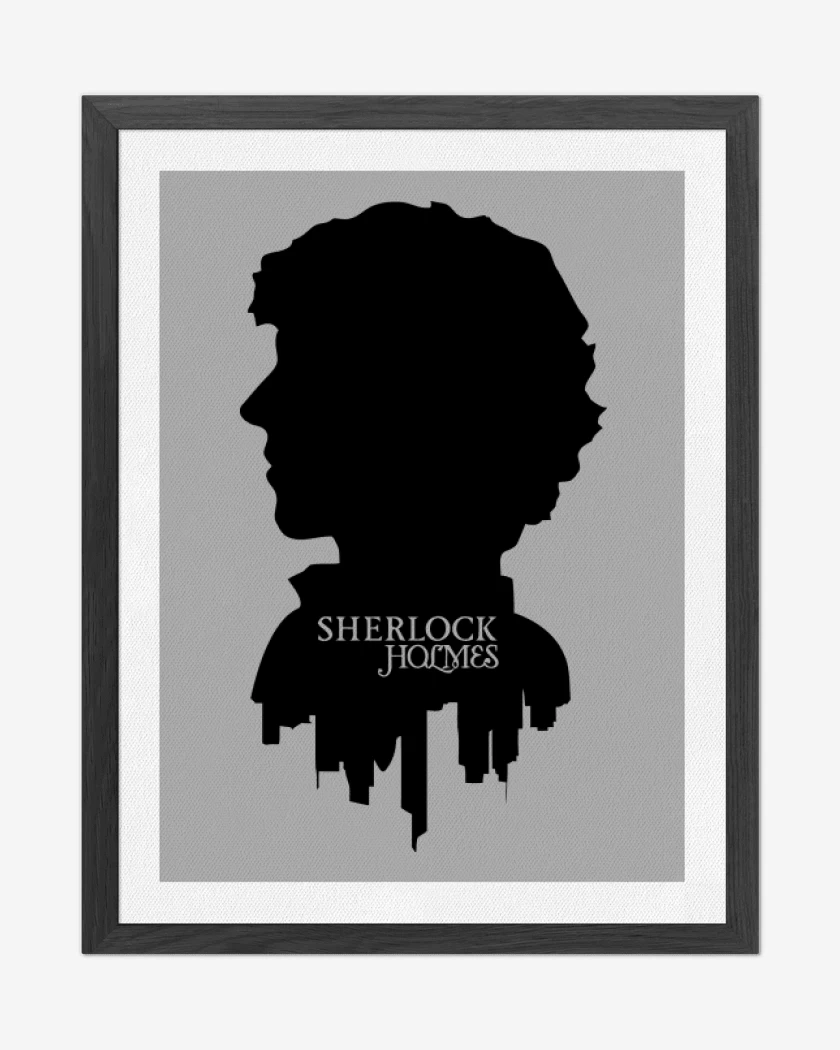 Cuadro decorativo Gris Melange de Sherlock Holmes Face
