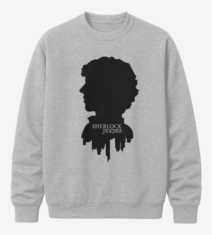 Poleron polo Gris Melange de Sherlock Holmes Face