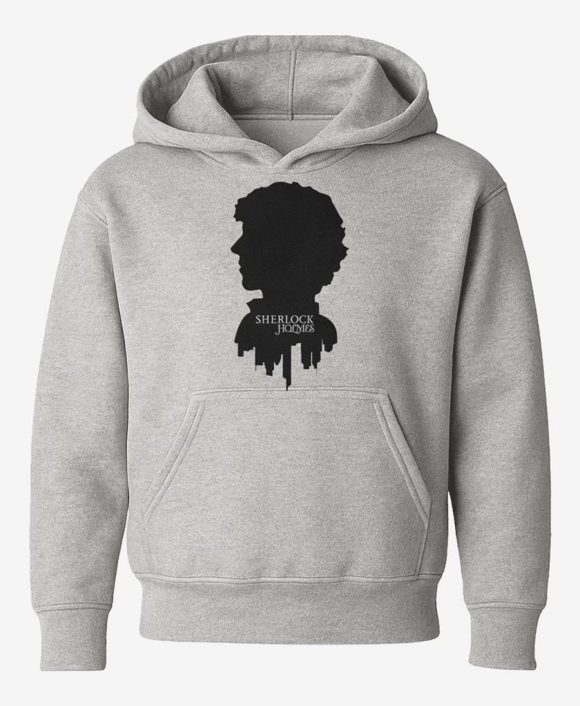 Poleron de niño Gris Melange de Sherlock Holmes Face
