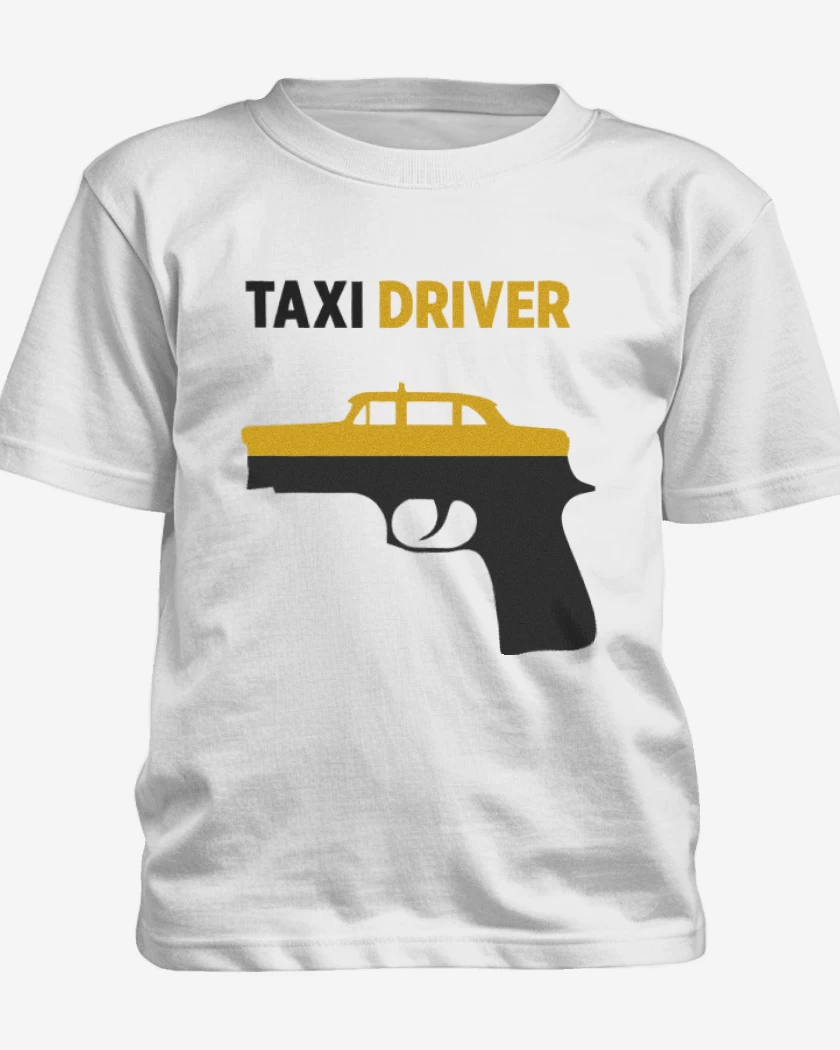 Polera de niño Blanco de Taxi Driver Pistola