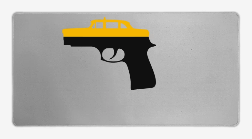 Mouse pad Gamer Gris Melange de Taxi Driver Pistola