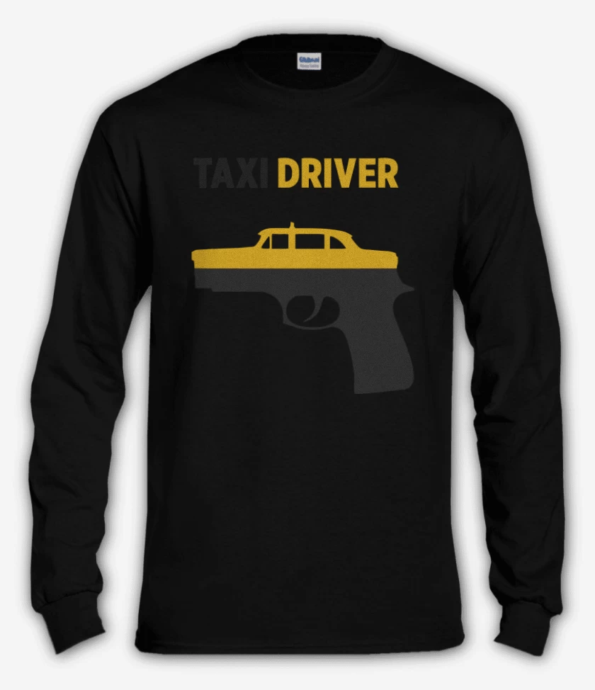 Polera manga larga Negro de Taxi Driver Pistola