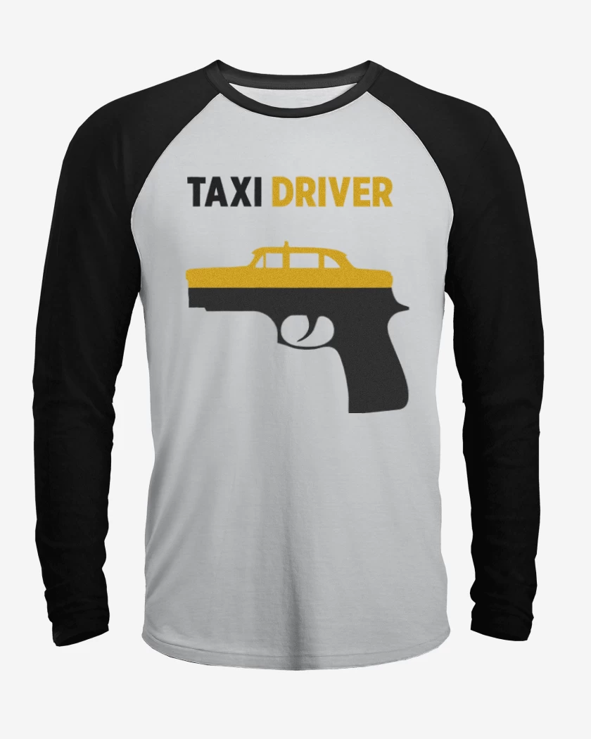 Polera Raglan Blanco / Negro de Taxi Driver Pistola