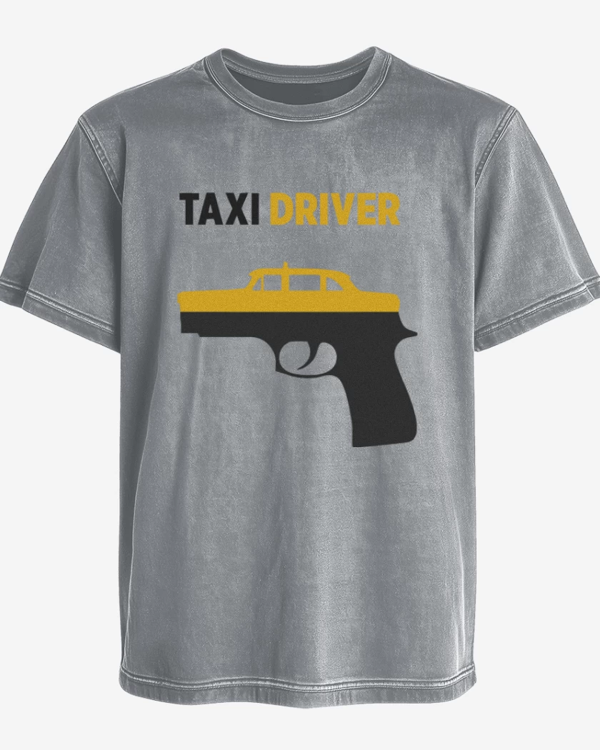 Polera desgastada Taxi Driver Pistola