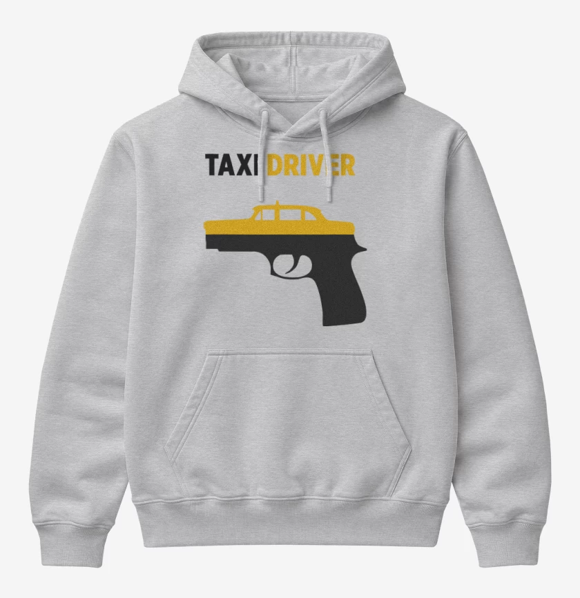 Poleron Canguro básico Gris Melange de Taxi Driver Pistola