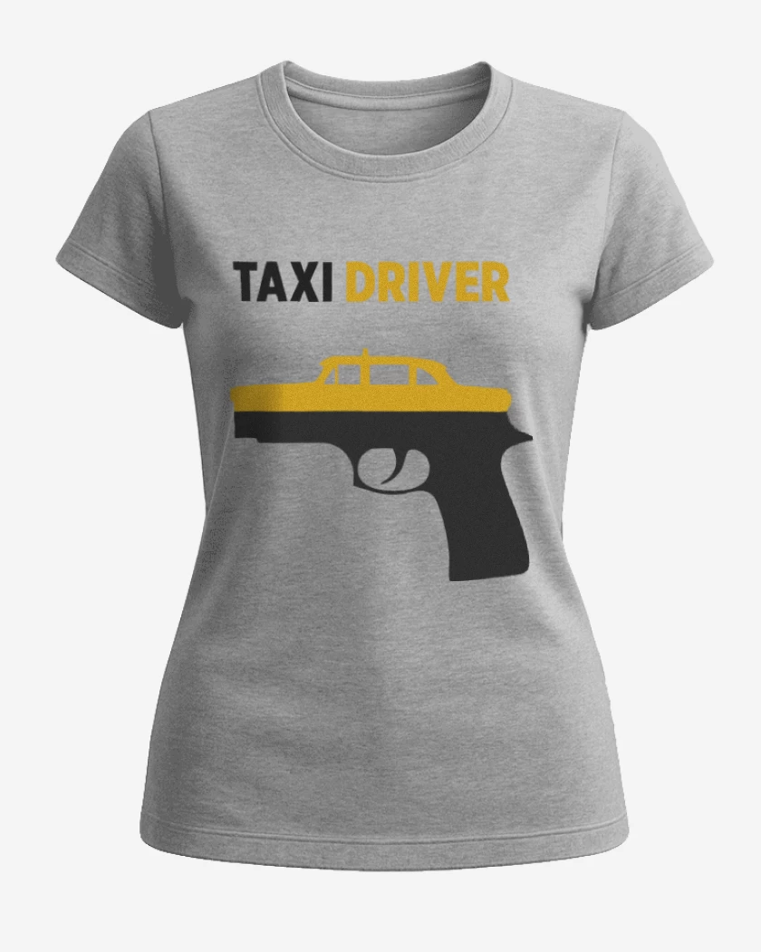 Polera de Mujer Gris Melange de Taxi Driver Pistola