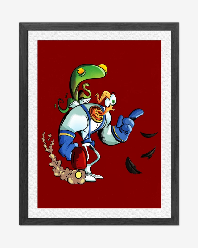 Cuadro decorativo Rojo de earthworm jim