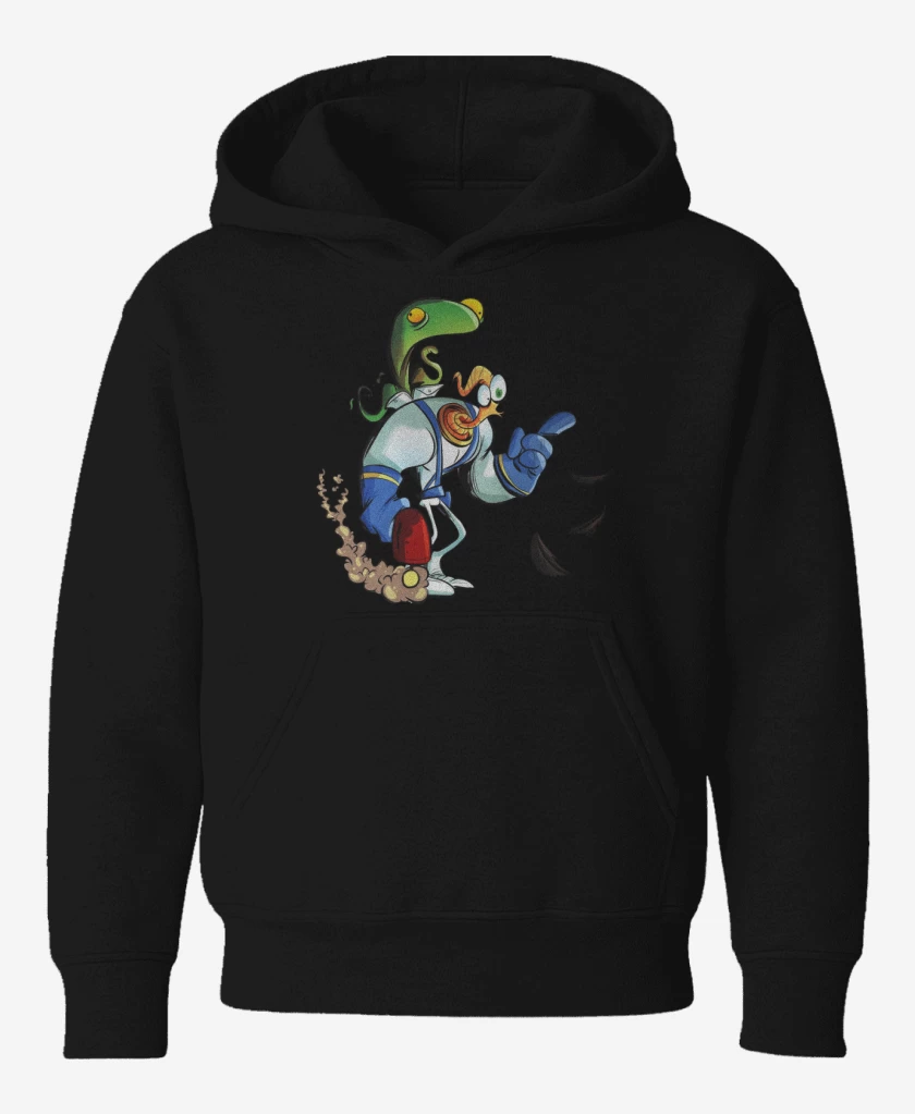 Poleron de niño Negro de earthworm jim