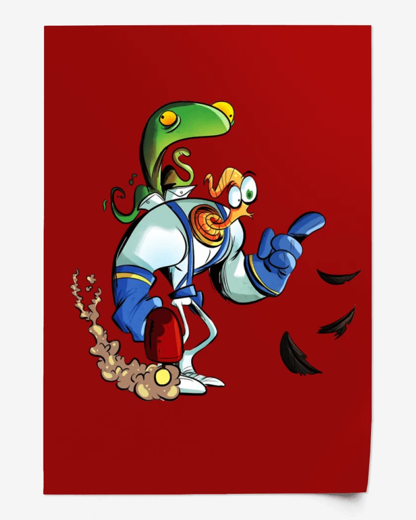 Print Rojo de earthworm jim