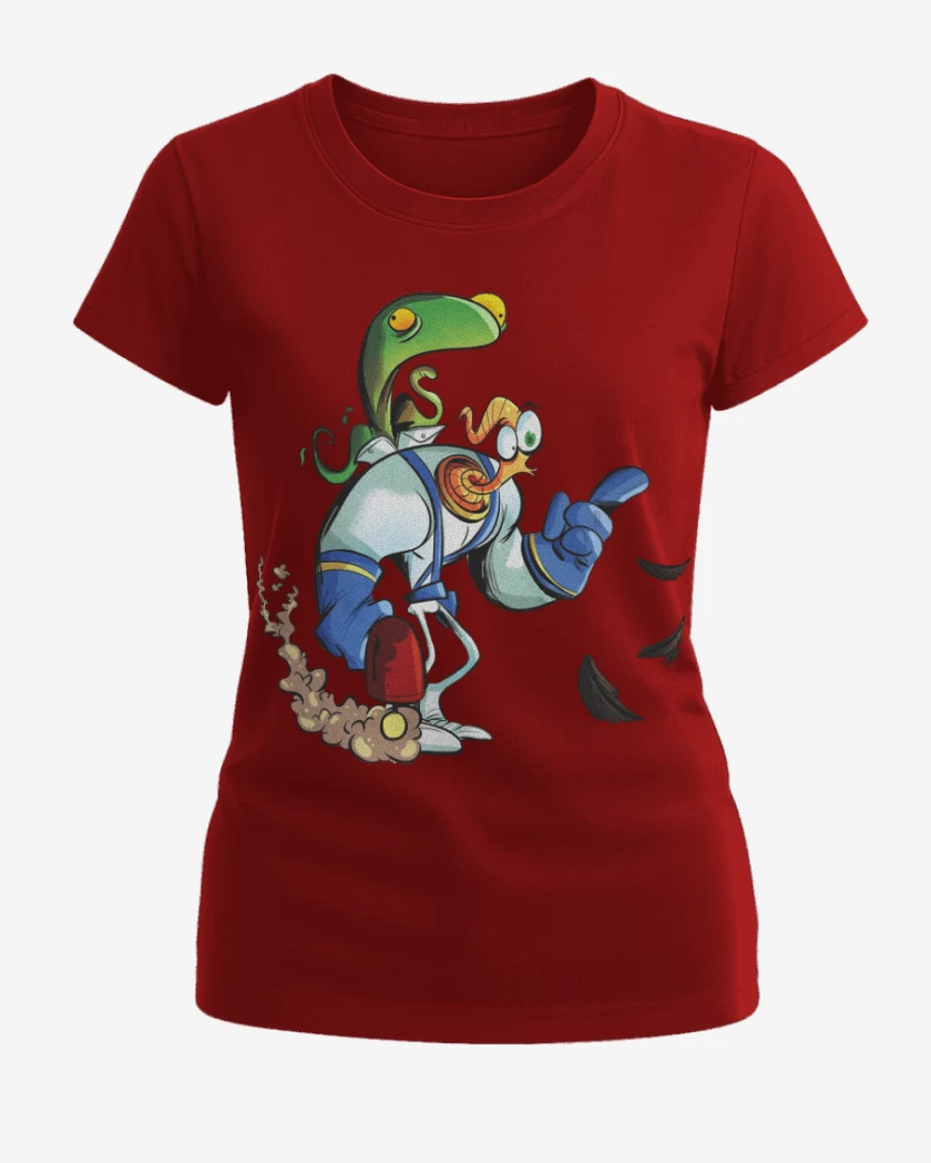 Polera de Mujer Rojo de earthworm jim