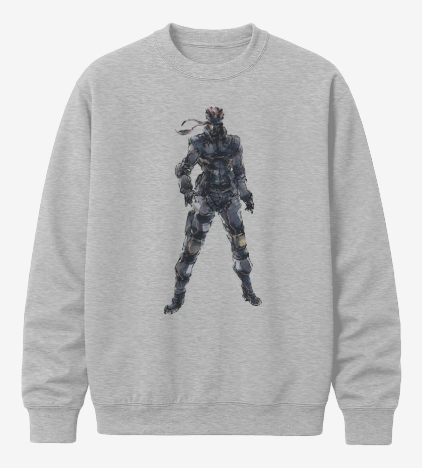 Poleron polo Gris Melange de Solid Snake