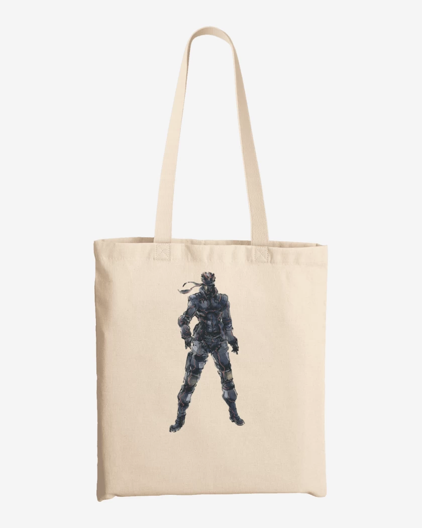 Totebag Blanco de Solid Snake