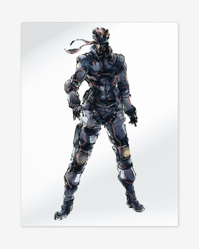 Print metalico Blanco de Solid Snake