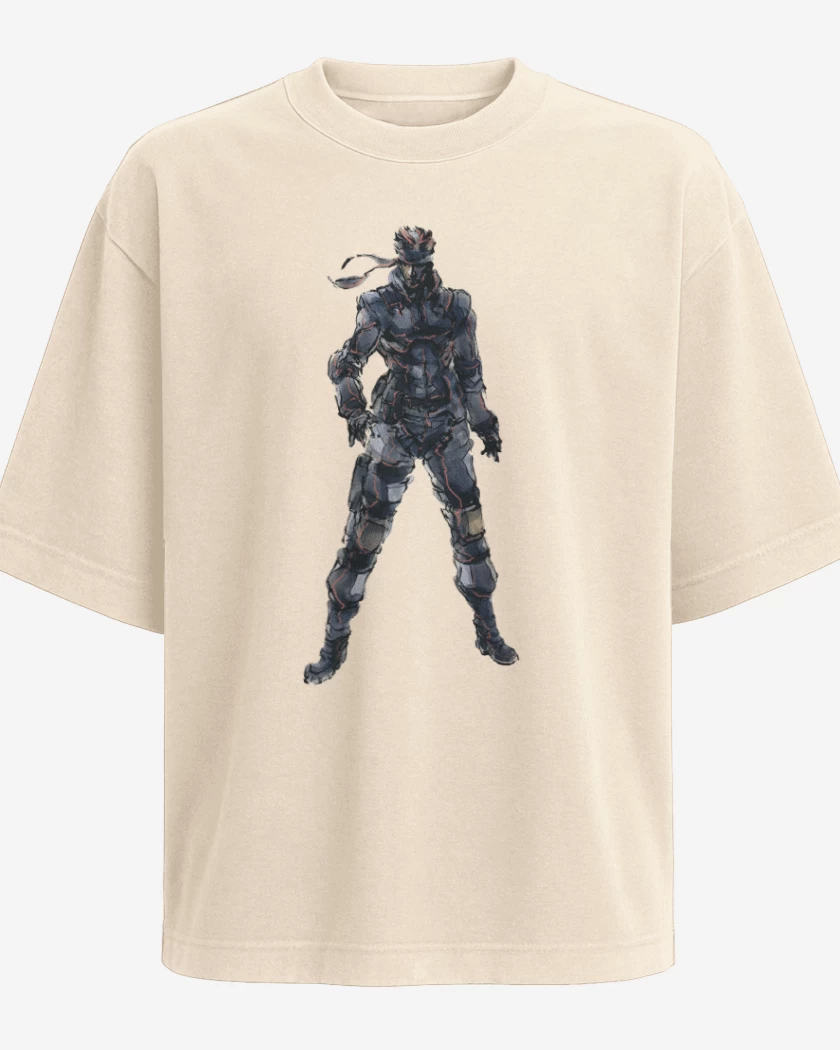 Polera Oversize Beige de Solid Snake