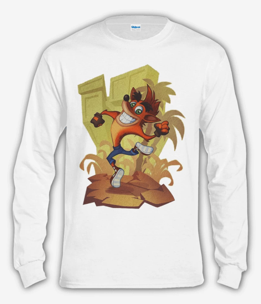 Polera manga larga Blanco de Crash