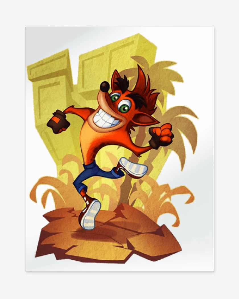 Print metalico Blanco de Crash