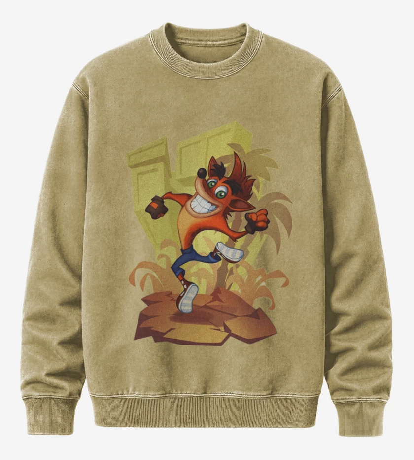 Poleron Polo Acid Wash Beige de Crash