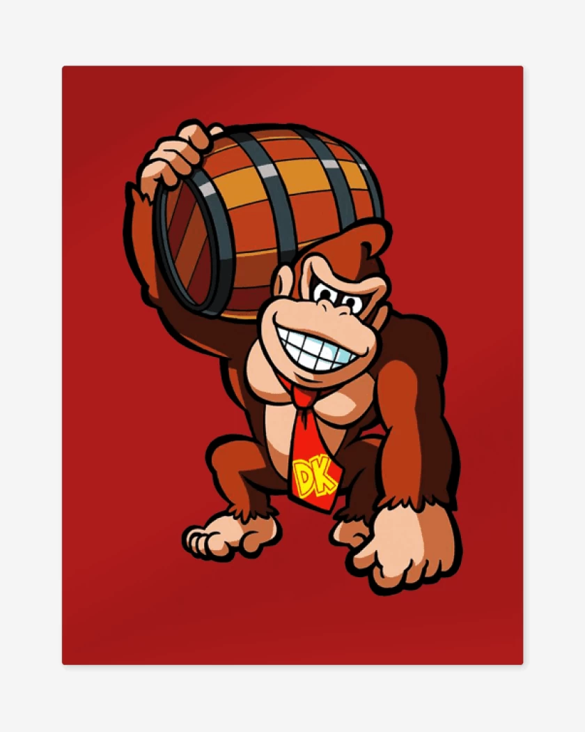 Print metalico Rojo de Donkey Kong