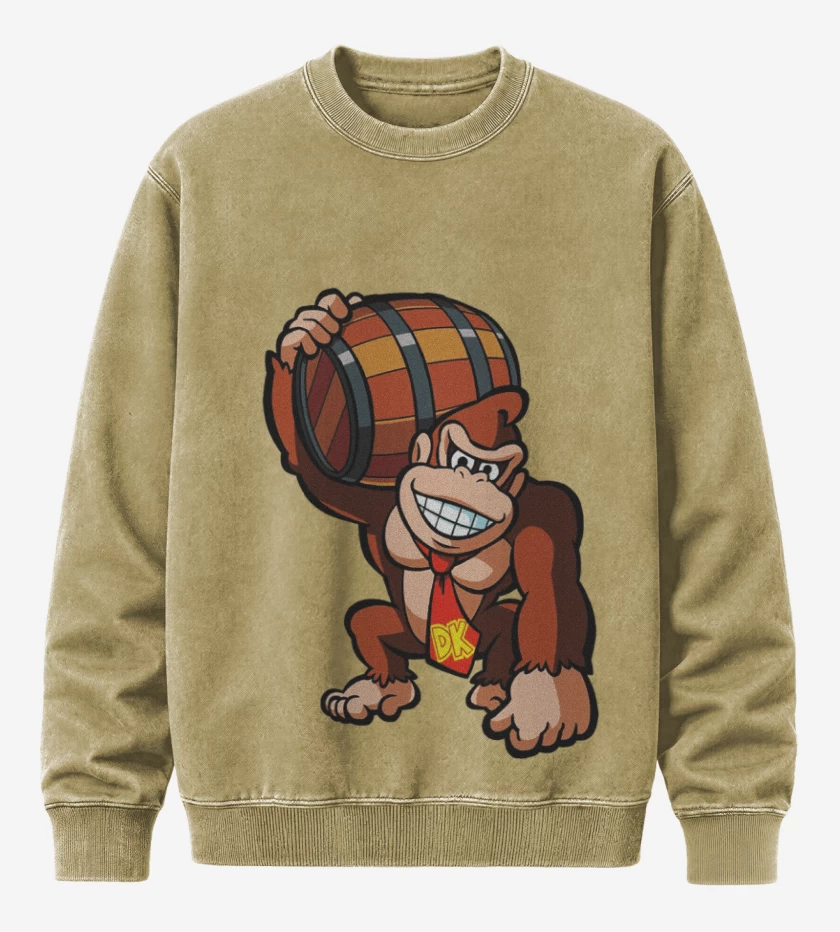 Poleron Polo Acid Wash Beige de Donkey Kong