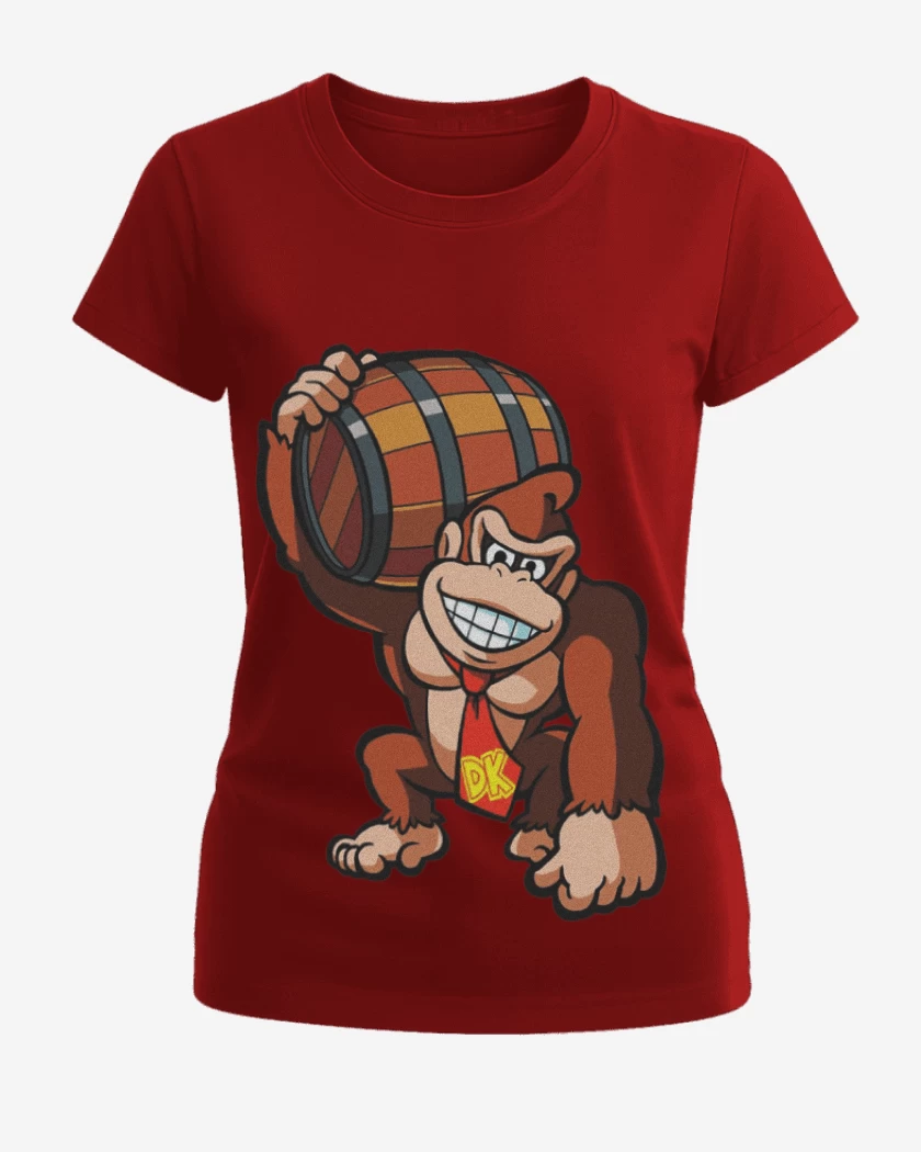 Polera de Mujer Rojo de Donkey Kong