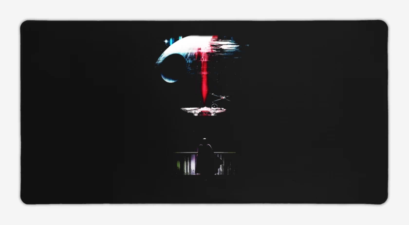Mouse pad Gamer Negro de Estrella de la muerte