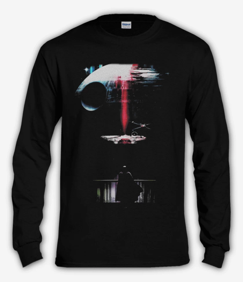 Polera manga larga Negro de Estrella de la muerte