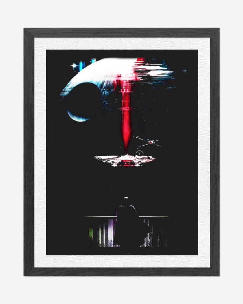 Cuadro decorativo Negro de Estrella de la muerte