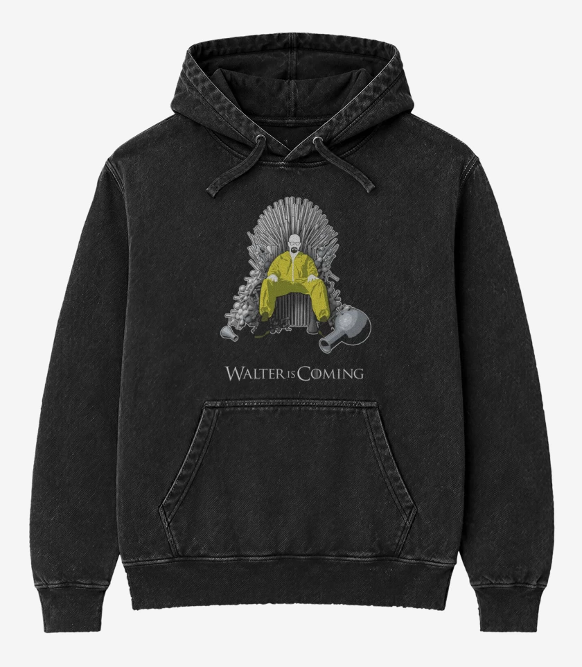 Poleron Canguro Acid Wash Negro de Walter is coming