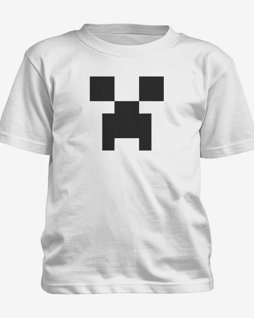 Polera de niño Blanco de Minecraft - Creeper