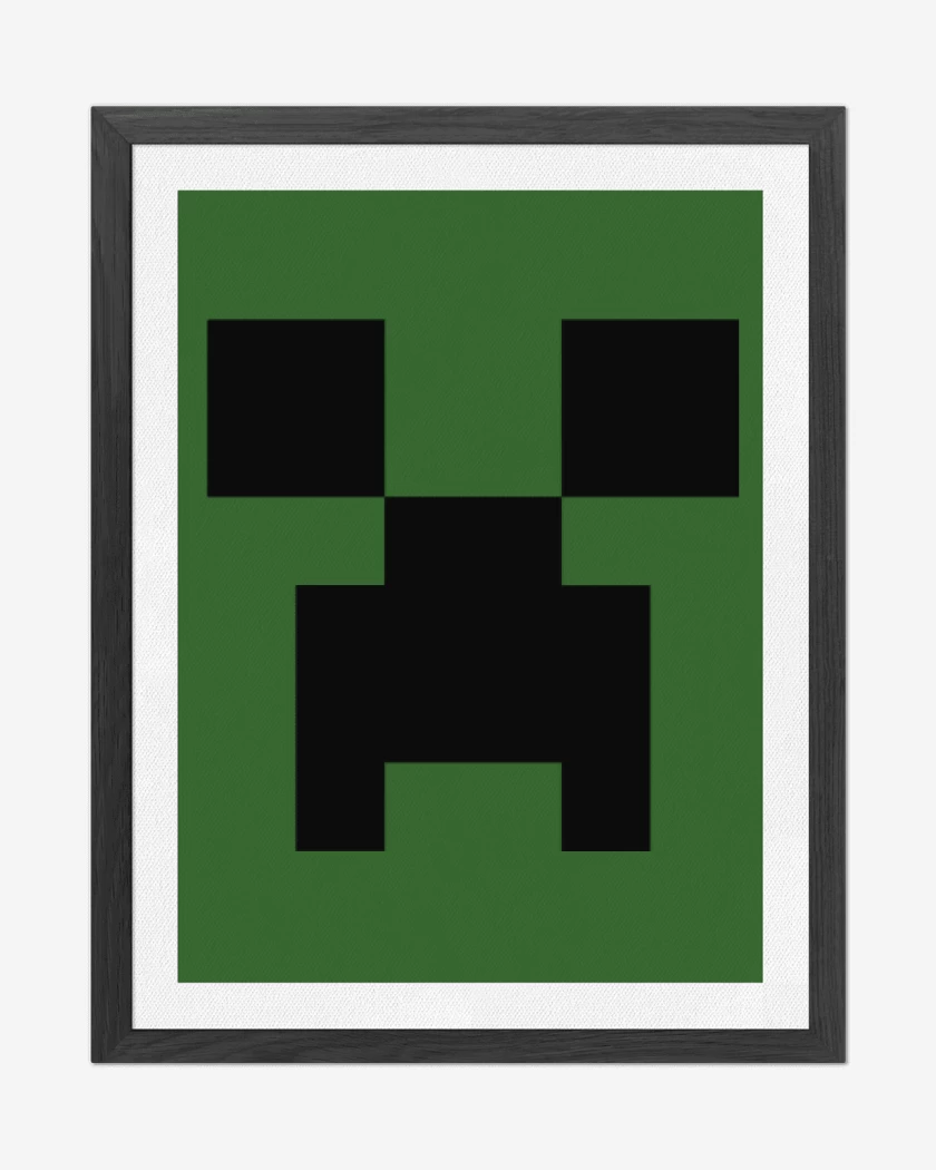Cuadro decorativo Verde jade de Minecraft - Creeper