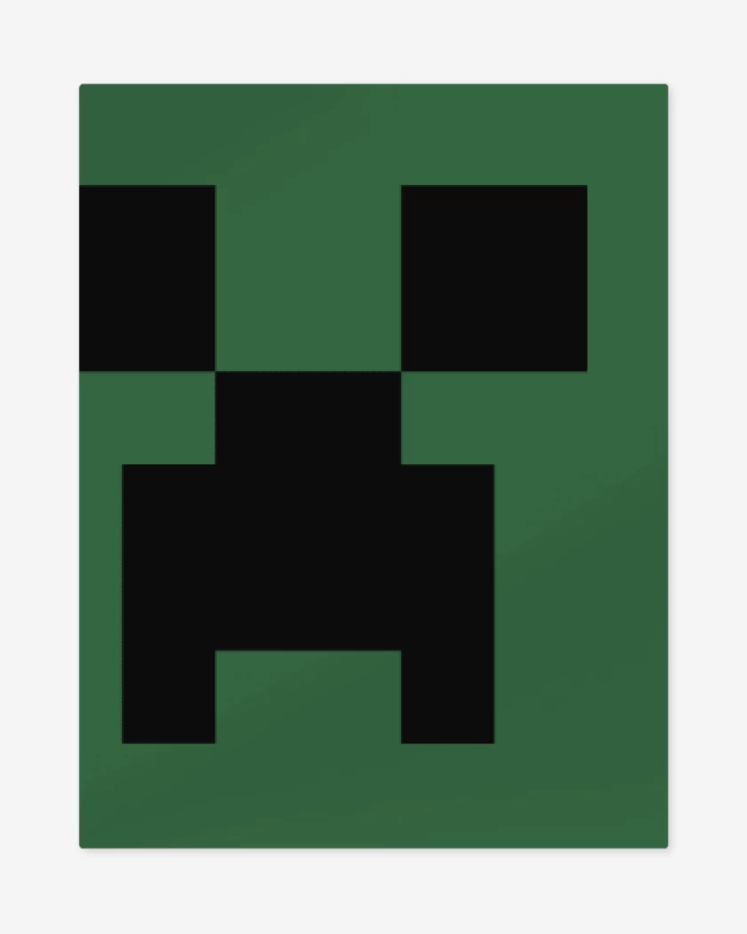 Print metalico Verde jade de Minecraft - Creeper