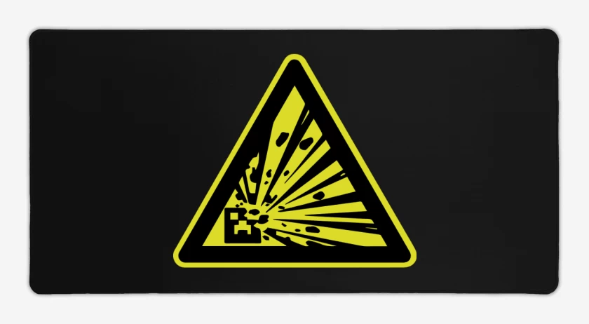 Mouse pad Gamer Negro de Minecraft - Creeper explosive