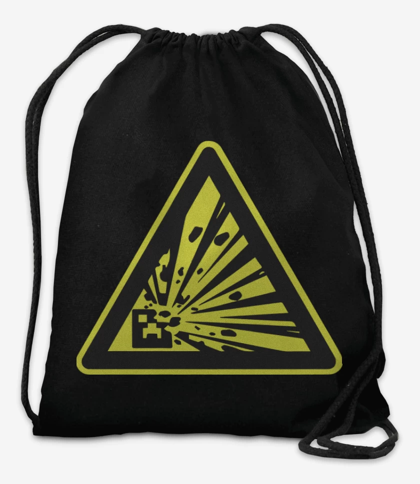 Mochila Negro de Minecraft - Creeper explosive