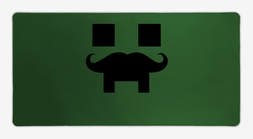 Mouse pad Gamer Verde jade de Minecraft - Creeper Mustacho
