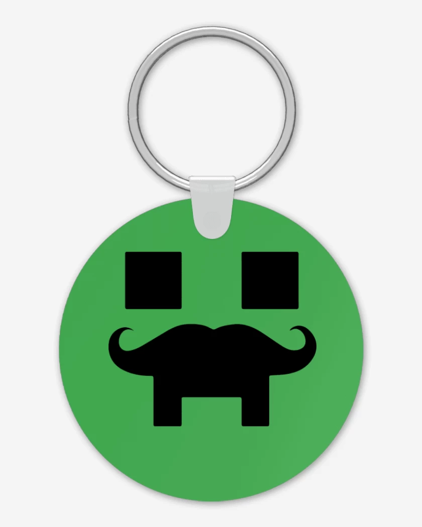 Llavero Minecraft - Creeper Mustacho