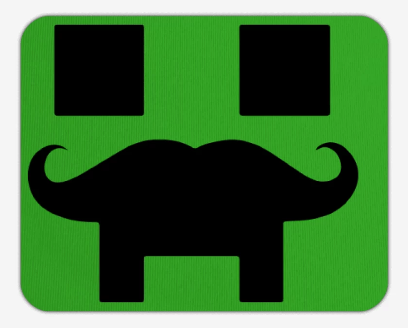 Mousepad Verde jade de Minecraft - Creeper Mustacho