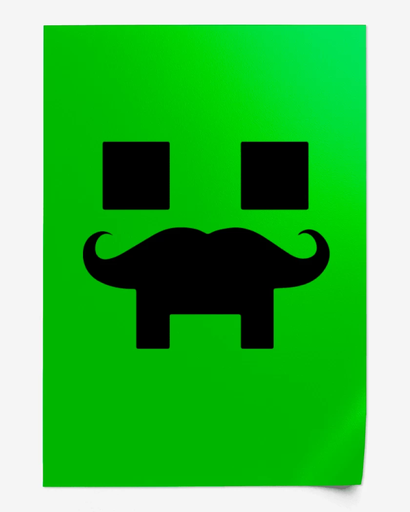 Print Minecraft - Creeper Mustacho
