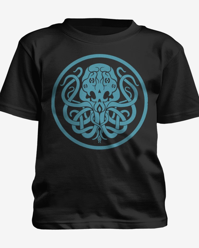 Polera de niño Negro de Cthulhu