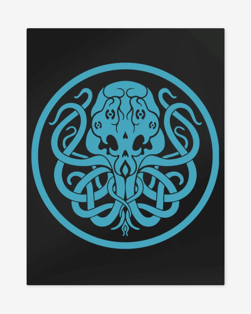 Print metalico Negro de Cthulhu