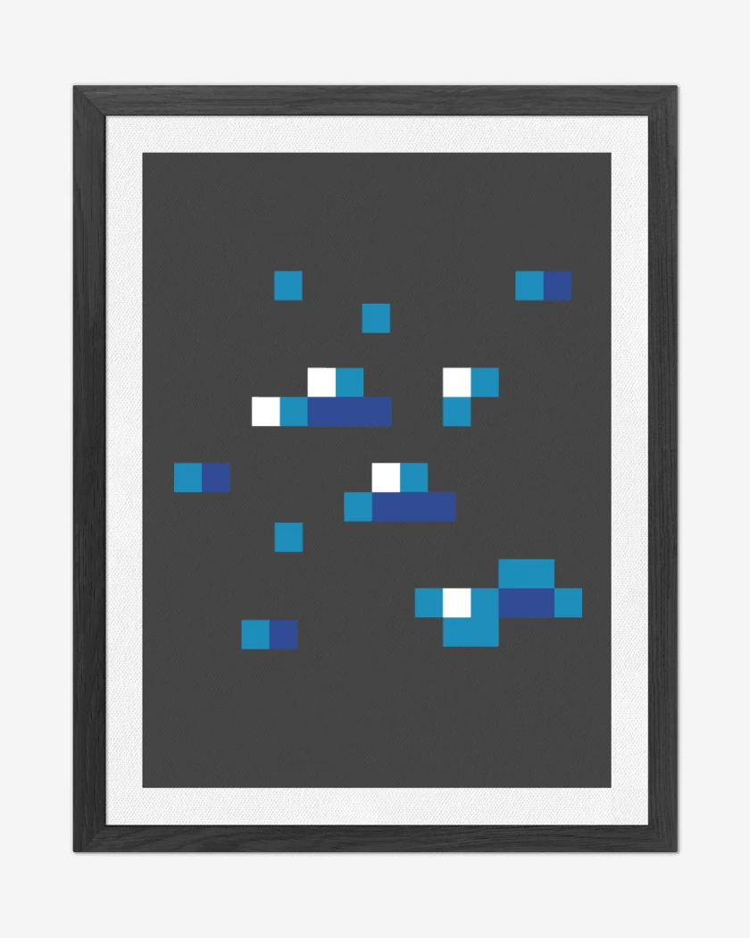 Cuadro decorativo Carbon de Minecraft - Diamond Block
