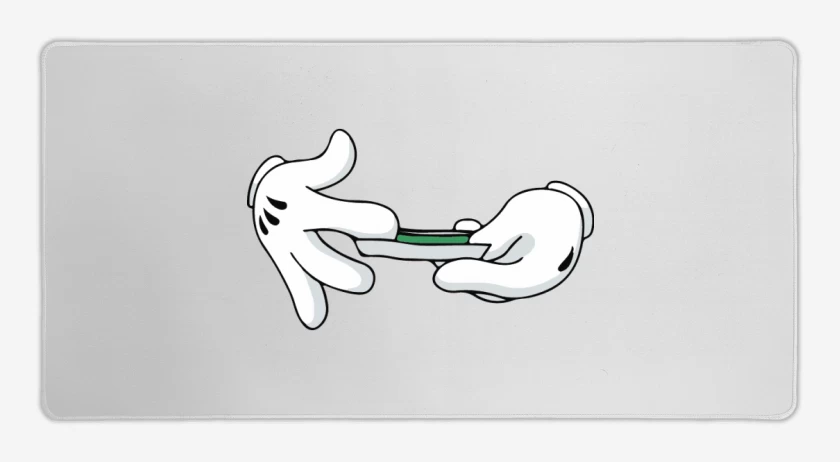 Mouse pad Gamer Blanco de Mickey Hands - 1