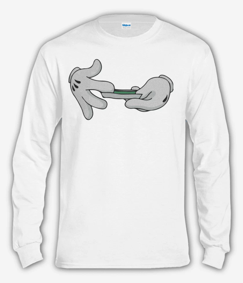 Polera manga larga Blanco de Mickey Hands - 1